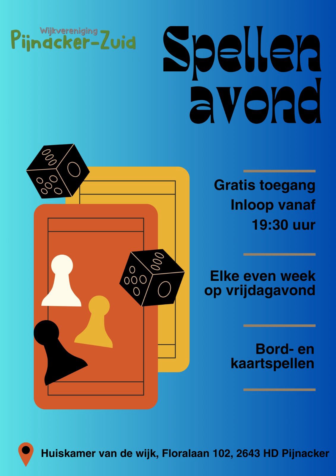 Spellenavond flyer